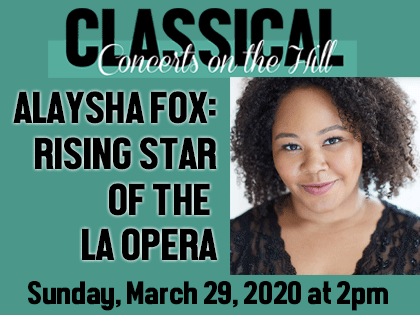 Cancelled, Refunds Processing.. Alaysha Fox, Soprano: Rising Star of the LA Opera