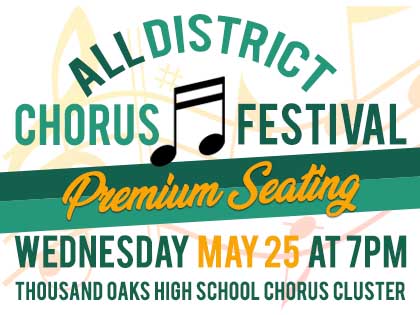 Premium Seating: May 25 Wed TO Chorus