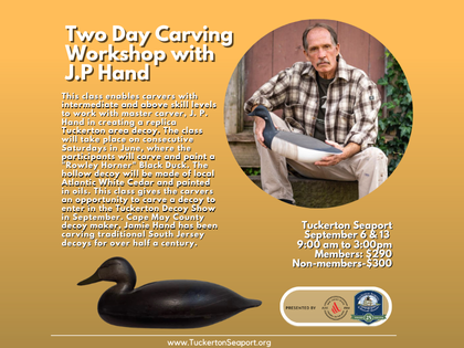 Two Day Carving Workshop with J.P Hand