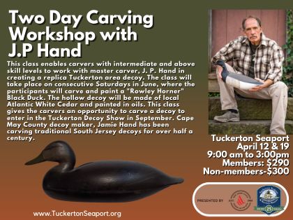 Two Day Carving Workshop with J.P Hand 2026