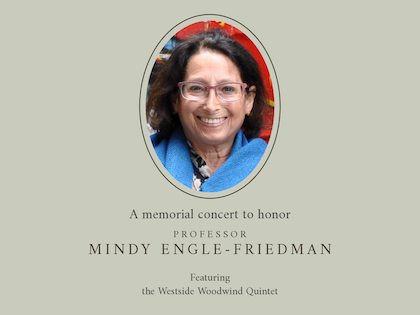 Memorial concert to Honor Mindy Engle-Friedman