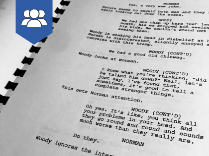 Scripting for Actors: Write Your Own Starring Role: IN-STUDIO (Ages 18+)