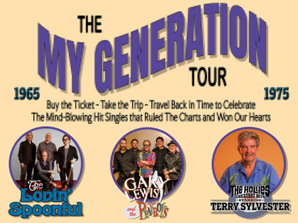 The My Generation Tour with The Lovin’ Spoonful, Gary Lewis and the Playboys, & The Hollies starring Terry Sylvester