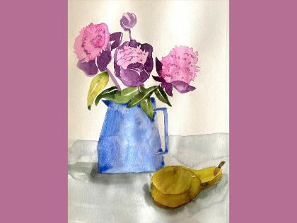 Watercolor Still Life Painting Winter 2027